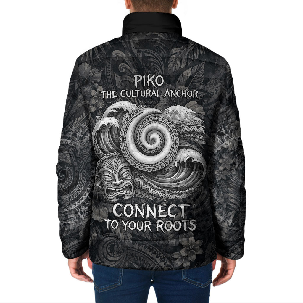 Hawaiian Piko Padded Jacket Cultural Anchor Connect Your Roots Ocean Waves TS04 - Polynesian Pride