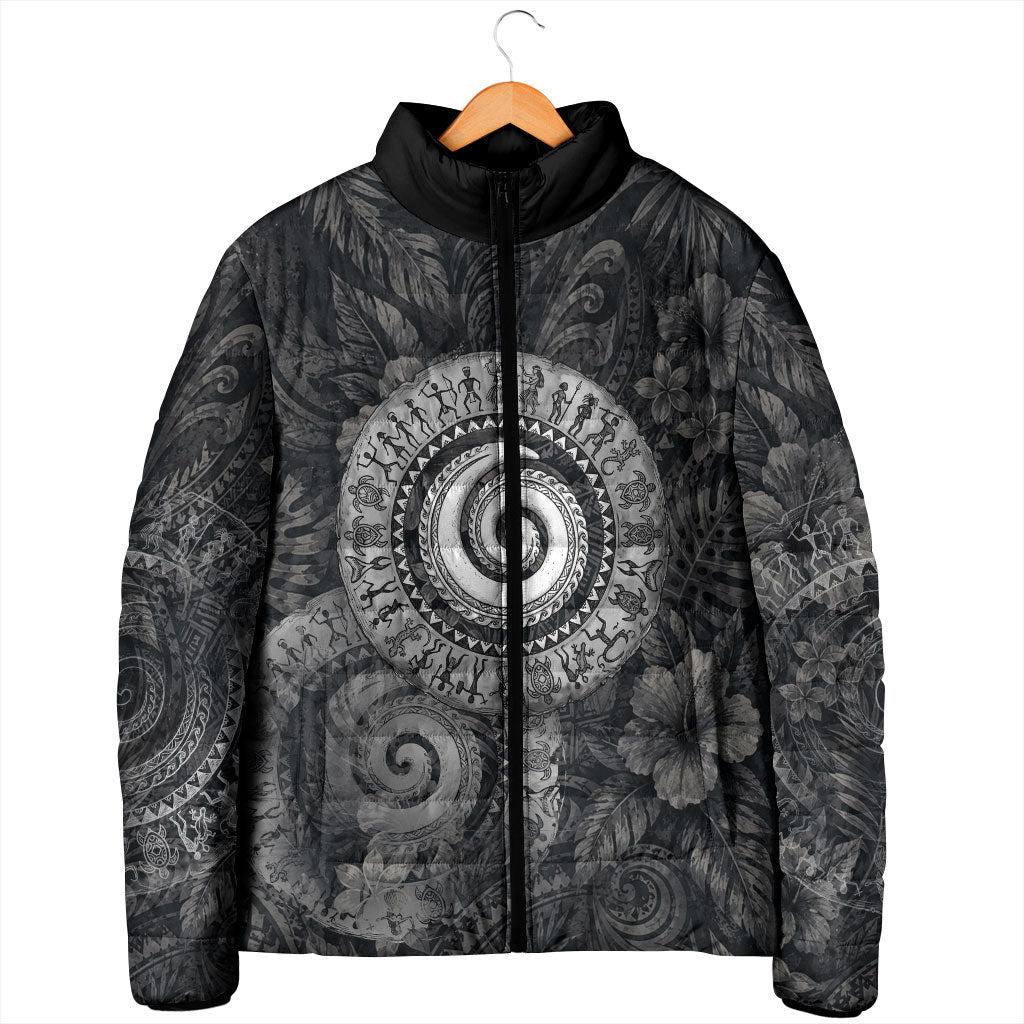Hawaiian Piko Padded Jacket Cultural Anchor Connect Your Roots Ocean Waves TS04 - Polynesian Pride