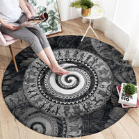 Hawaiian Piko Round Carpet Cultural Anchor Connect Your Roots Ocean Waves TS04 - Polynesian Pride