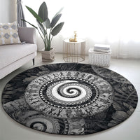 Hawaiian Piko Round Carpet Cultural Anchor Connect Your Roots Ocean Waves TS04 - Polynesian Pride