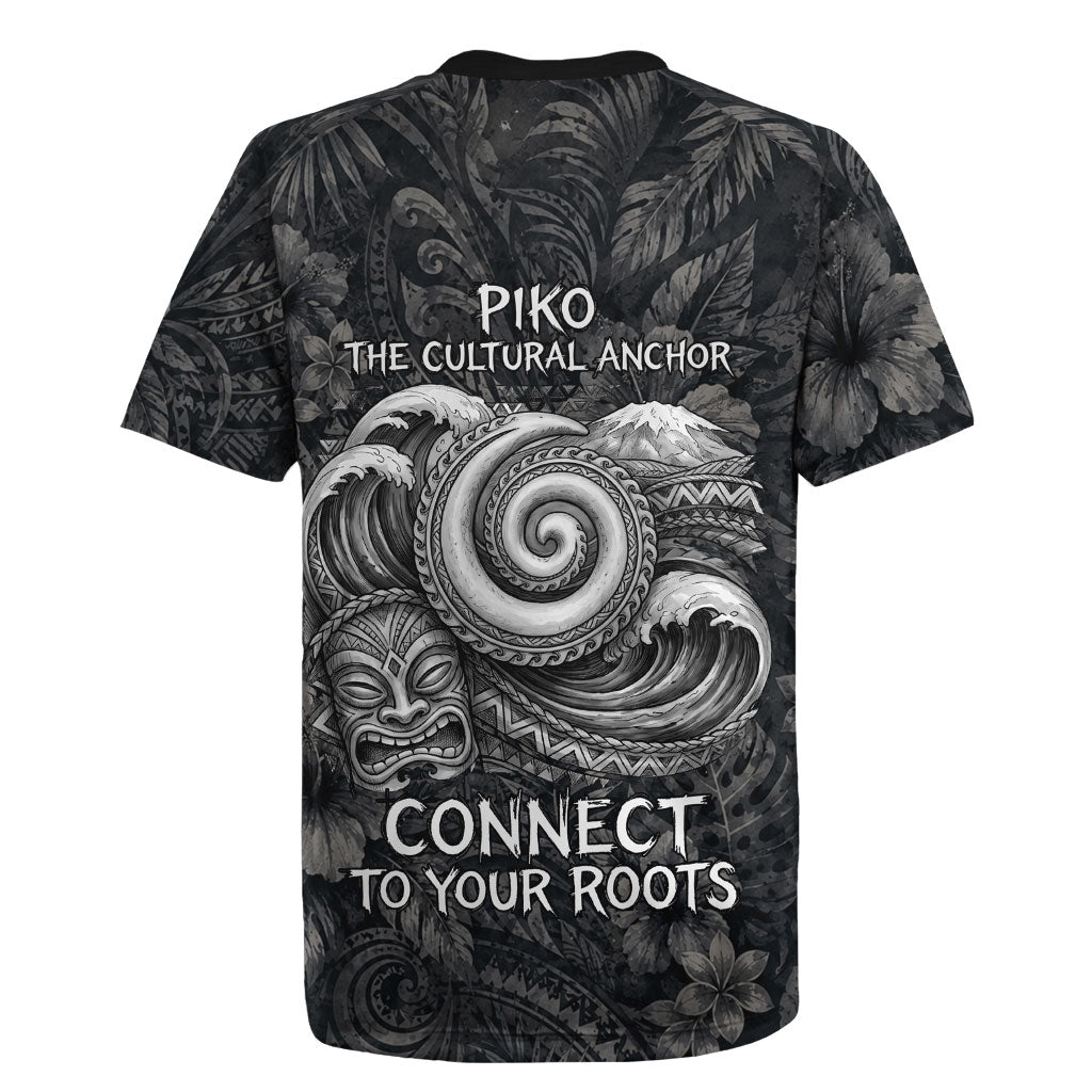 Hawaiian Piko Rugby Jersey Cultural Anchor Connect Your Roots Ocean Waves TS04 - Polynesian Pride