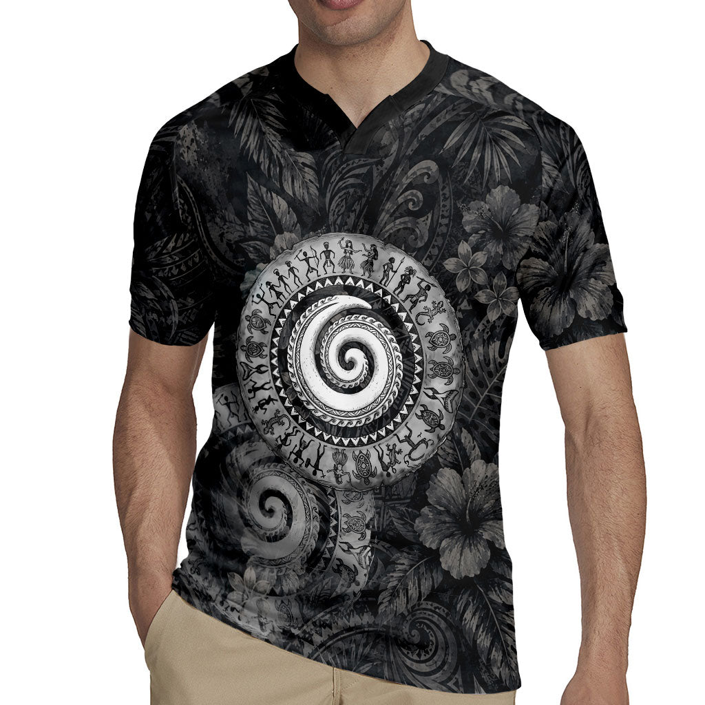 Hawaiian Piko Rugby Jersey Cultural Anchor Connect Your Roots Ocean Waves TS04 - Polynesian Pride