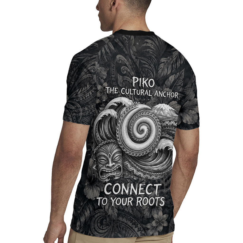 Hawaiian Piko Rugby Jersey Cultural Anchor Connect Your Roots Ocean Waves TS04 - Polynesian Pride