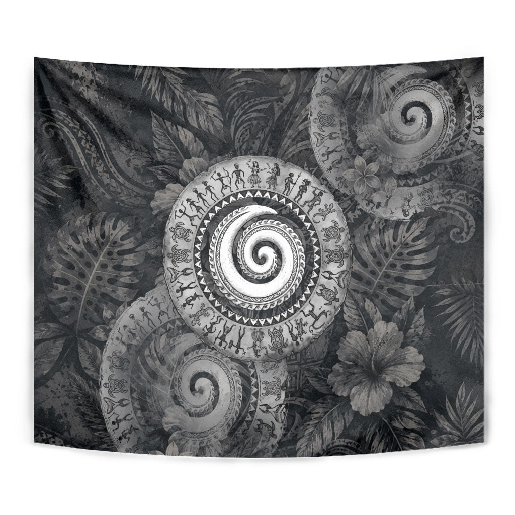 Hawaiian Piko Tapestry Cultural Anchor Connect Your Roots Ocean Waves TS04 - Polynesian Pride