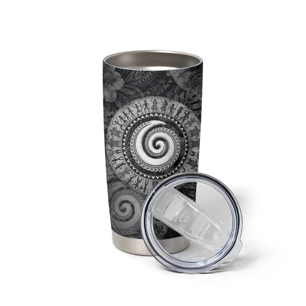 Hawaiian Piko Tumbler Cup Cultural Anchor Connect Your Roots Ocean Waves TS04 - Polynesian Pride