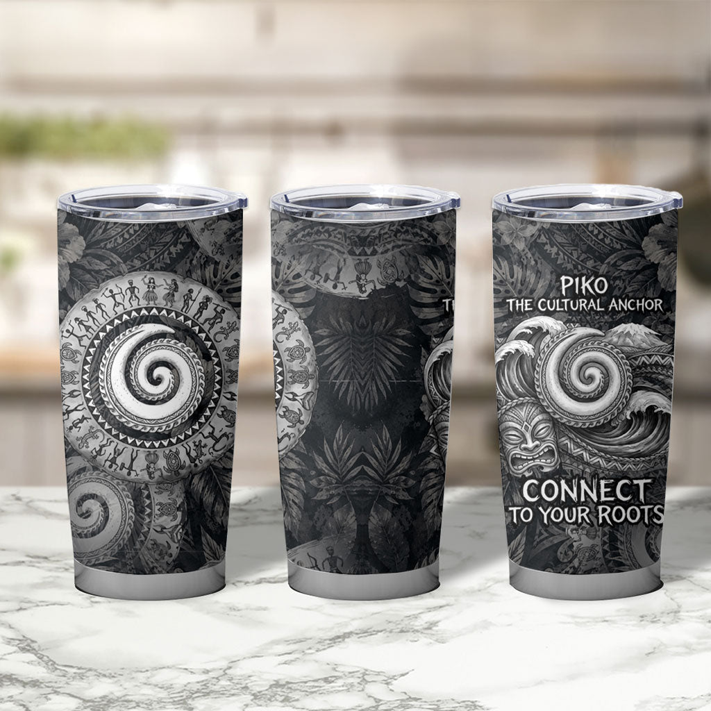 Hawaiian Piko Tumbler Cup Cultural Anchor Connect Your Roots Ocean Waves TS04 - Polynesian Pride