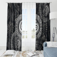 Hawaiian Piko Window Curtain Cultural Anchor Connect Your Roots Ocean Waves TS04 - Polynesian Pride