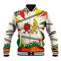 Support Your Fruity Friends Love Wins Gay Pride Baseball Jacket LGBTQ Retro 30s Cartoon Checkered