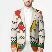 Support Your Fruity Friends Love Wins Gay Pride Blazer LGBTQ Retro 30s Cartoon Checkered