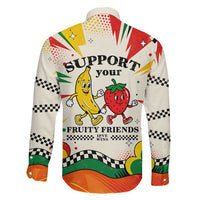 Support Your Fruity Friends Love Wins Gay Pride Family Matching Tank Maxi Dress and Hawaiian Shirt LGBTQ Retro 30s Cartoon Checkered