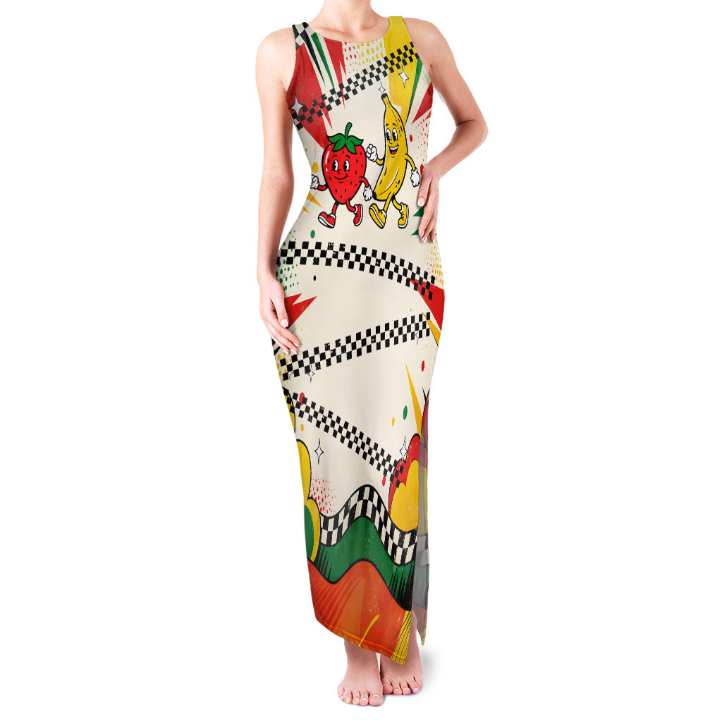 Support Your Fruity Friends Love Wins Gay Pride Family Matching Tank Maxi Dress and Hawaiian Shirt LGBTQ Retro 30s Cartoon Checkered