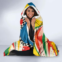 Support Your Fruity Friends Love Wins Gay Pride Hooded Blanket LGBTQ Retro 30s Cartoon Checkered