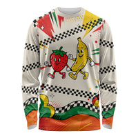 Support Your Fruity Friends Love Wins Gay Pride Long Sleeve Shirt LGBTQ Retro 30s Cartoon Checkered