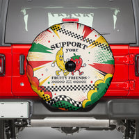 Support Your Fruity Friends Love Wins Gay Pride Spare Tire Cover LGBTQ Retro 30s Cartoon Checkered