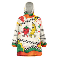 Support Your Fruity Friends Love Wins Gay Pride Wearable Blanket Hoodie LGBTQ Retro 30s Cartoon Checkered