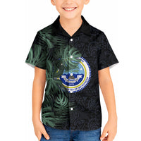 Federated States Of Micronesia Hawaiian Shirt FSM Tropical Monstera Leaf Dark Tribal Pattern TS04 - Polynesian Pride