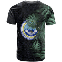 Federated States Of Micronesia T Shirt FSM Tropical Monstera Leaf Dark Tribal Pattern TS04 - Polynesian Pride