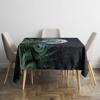 Federated States Of Micronesia Tablecloth FSM Tropical Monstera Leaf Dark Tribal Pattern TS04 - Polynesian Pride