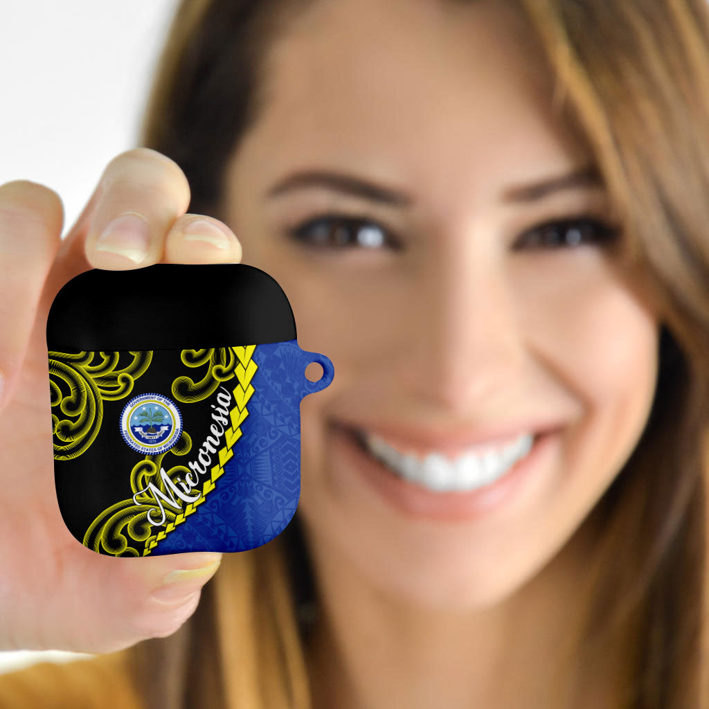 Federated States Of Micronesia FSM AirPods Case Pacific Islander Tribal Swirl Geometric Pattern TS04 - Polynesian Pride