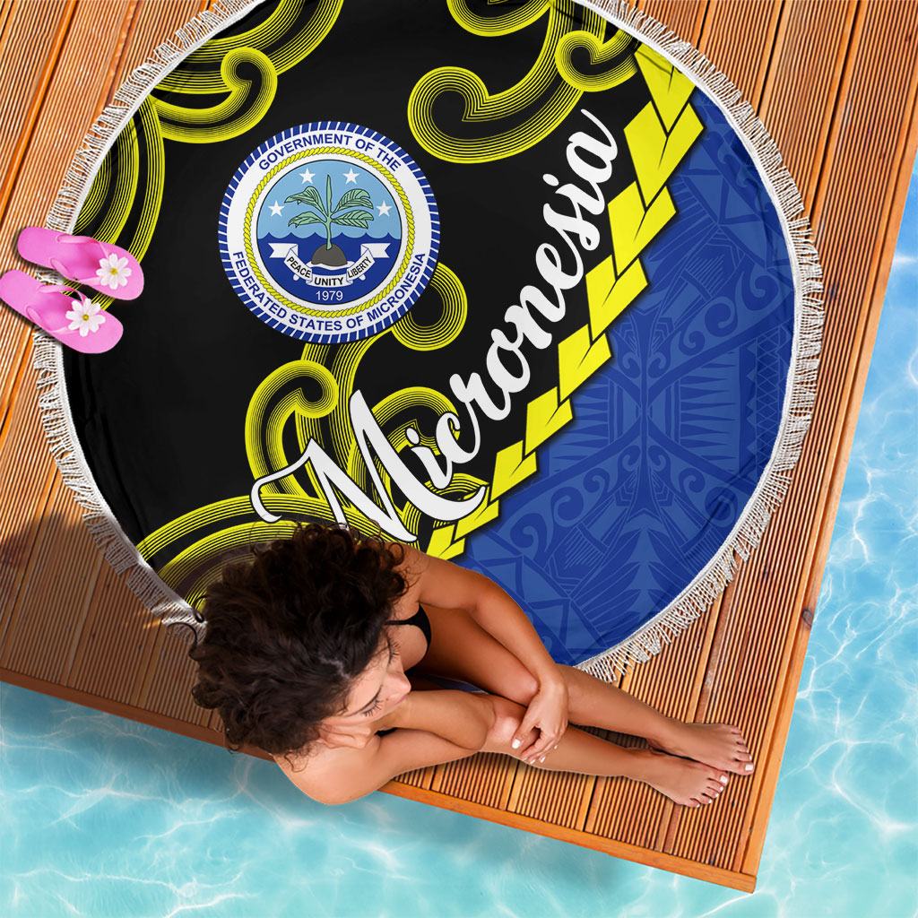 Federated States Of Micronesia FSM Beach Blanket Pacific Islander Tribal Swirl Geometric Pattern TS04 - Polynesian Pride