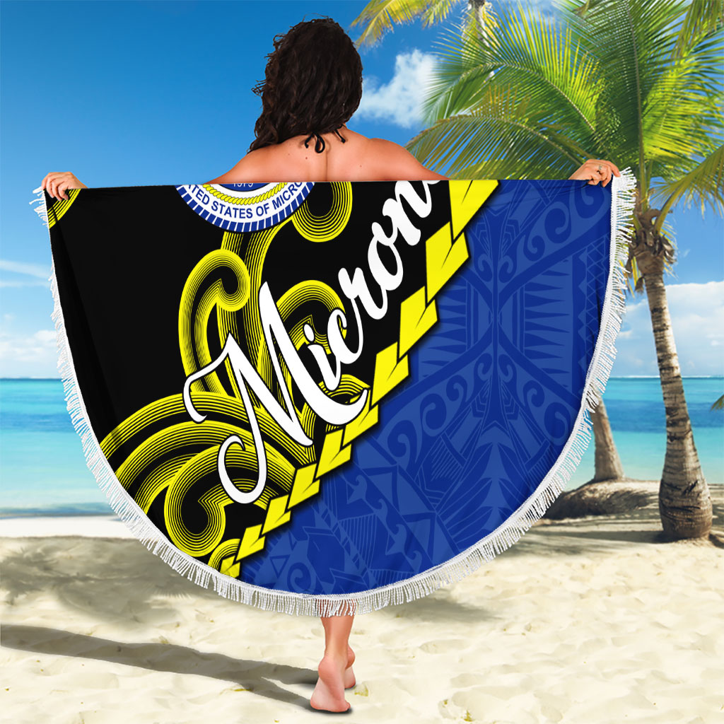 Federated States Of Micronesia FSM Beach Blanket Pacific Islander Tribal Swirl Geometric Pattern TS04 - Polynesian Pride