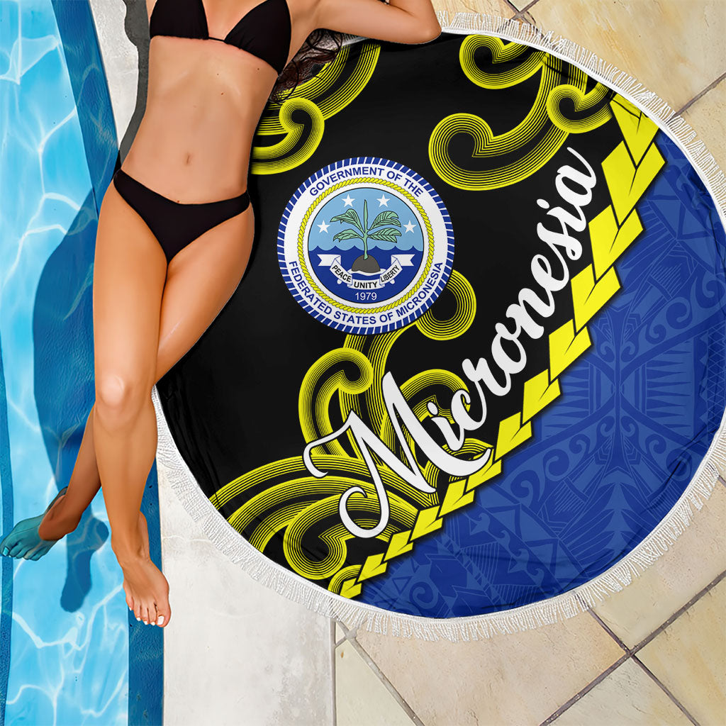 Federated States Of Micronesia FSM Beach Blanket Pacific Islander Tribal Swirl Geometric Pattern TS04 - Polynesian Pride
