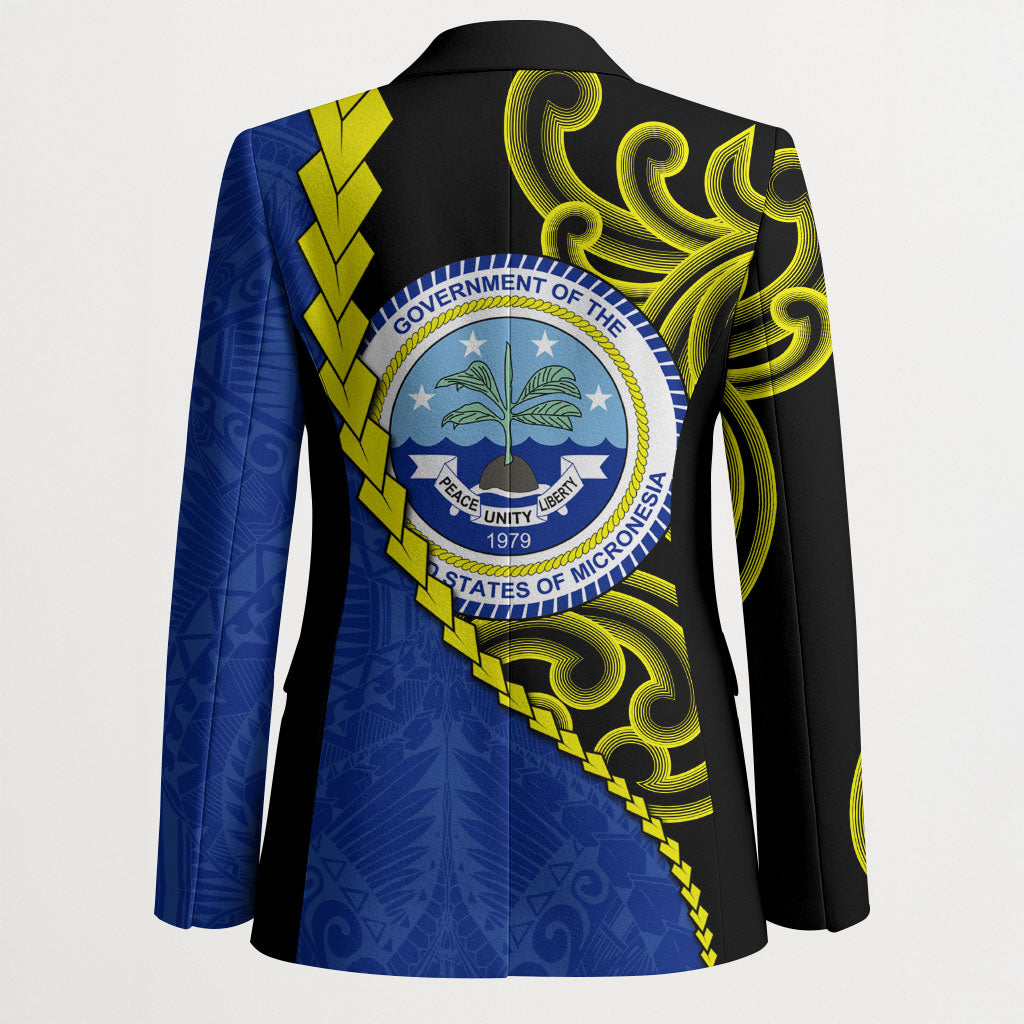 Federated States Of Micronesia FSM Blazer Pacific Islander Tribal Swirl Geometric Pattern TS04 - Polynesian Pride