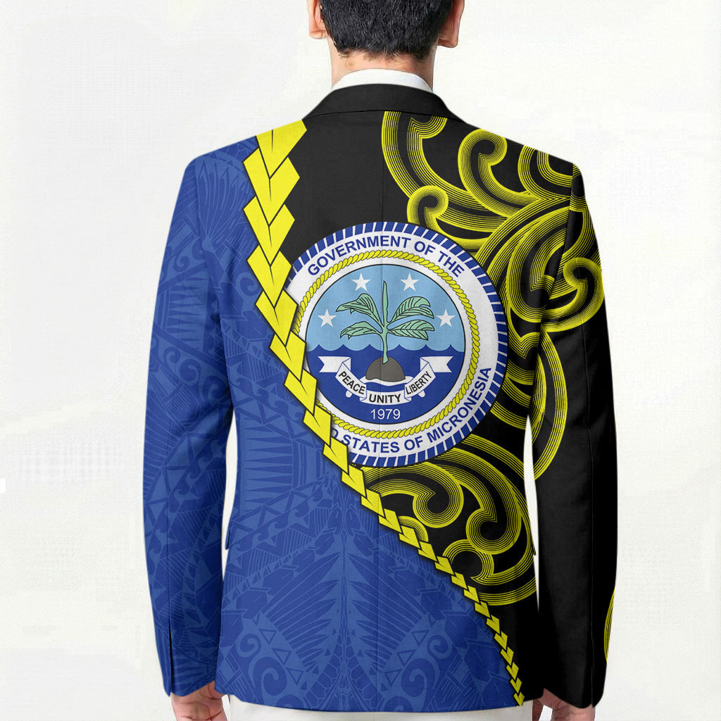 Federated States Of Micronesia FSM Blazer Pacific Islander Tribal Swirl Geometric Pattern TS04 - Polynesian Pride