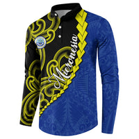 Federated States Of Micronesia FSM Button Sweatshirt Pacific Islander Tribal Swirl Geometric Pattern TS04 - Polynesian Pride