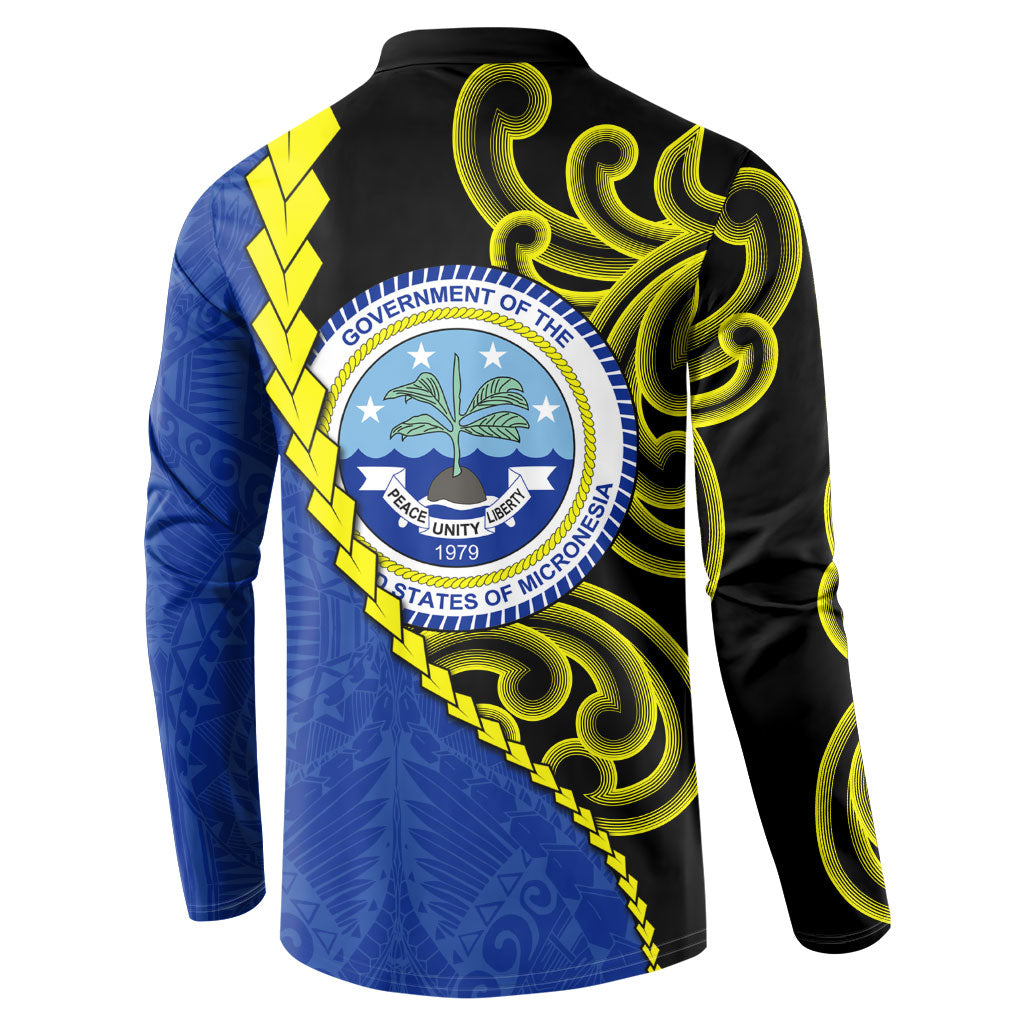 Federated States Of Micronesia FSM Button Sweatshirt Pacific Islander Tribal Swirl Geometric Pattern TS04 - Polynesian Pride