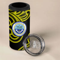 Federated States Of Micronesia FSM 4 in 1 Can Cooler Tumbler Pacific Islander Tribal Swirl Geometric Pattern TS04 - Polynesian Pride