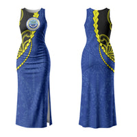 Federated States Of Micronesia FSM Couples Matching Tank Maxi Dress and Hawaiian Shirt Pacific Islander Tribal Swirl Geometric Pattern TS04 - Polynesian Pride