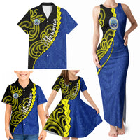 Federated States Of Micronesia FSM Family Matching Tank Maxi Dress and Hawaiian Shirt Pacific Islander Tribal Swirl Geometric Pattern TS04 - Polynesian Pride