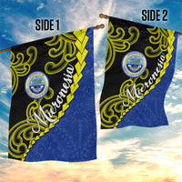 Federated States Of Micronesia FSM Garden Flag Pacific Islander Tribal Swirl Geometric Pattern TS04 - Polynesian Pride