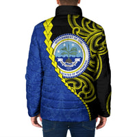 Federated States Of Micronesia FSM Padded Jacket Pacific Islander Tribal Swirl Geometric Pattern TS04 - Polynesian Pride