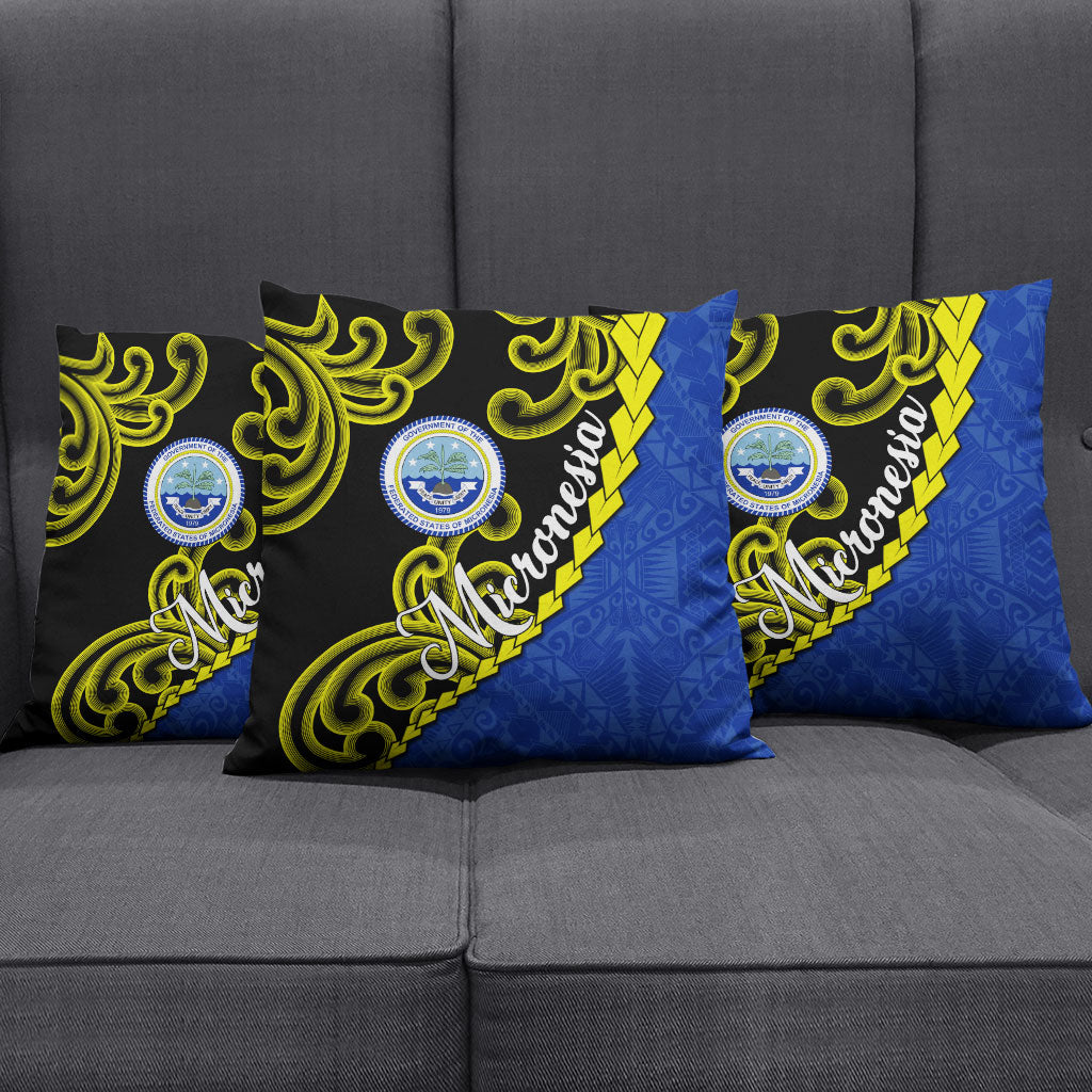 Federated States Of Micronesia FSM Pillow Cover Pacific Islander Tribal Swirl Geometric Pattern TS04 - Polynesian Pride