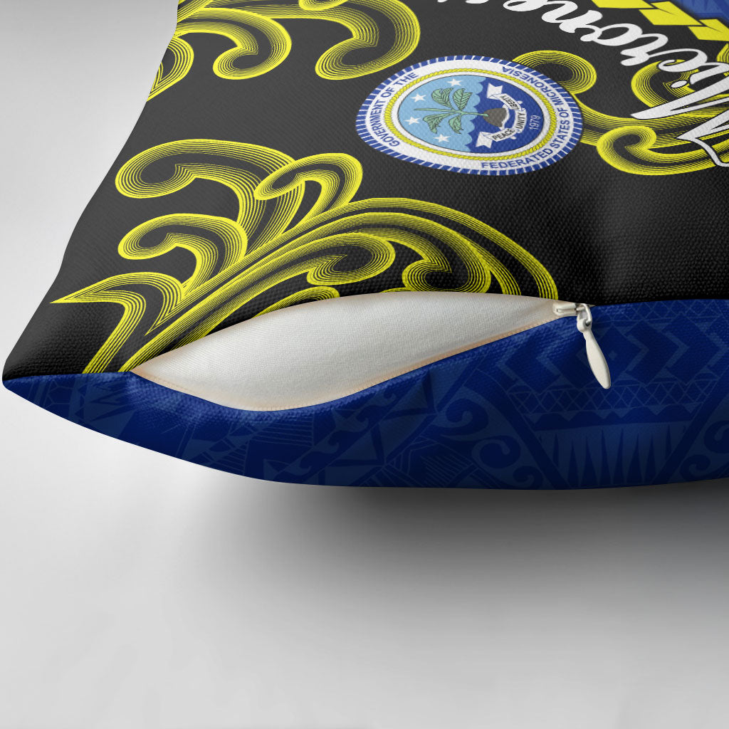 Federated States Of Micronesia FSM Pillow Cover Pacific Islander Tribal Swirl Geometric Pattern TS04 - Polynesian Pride