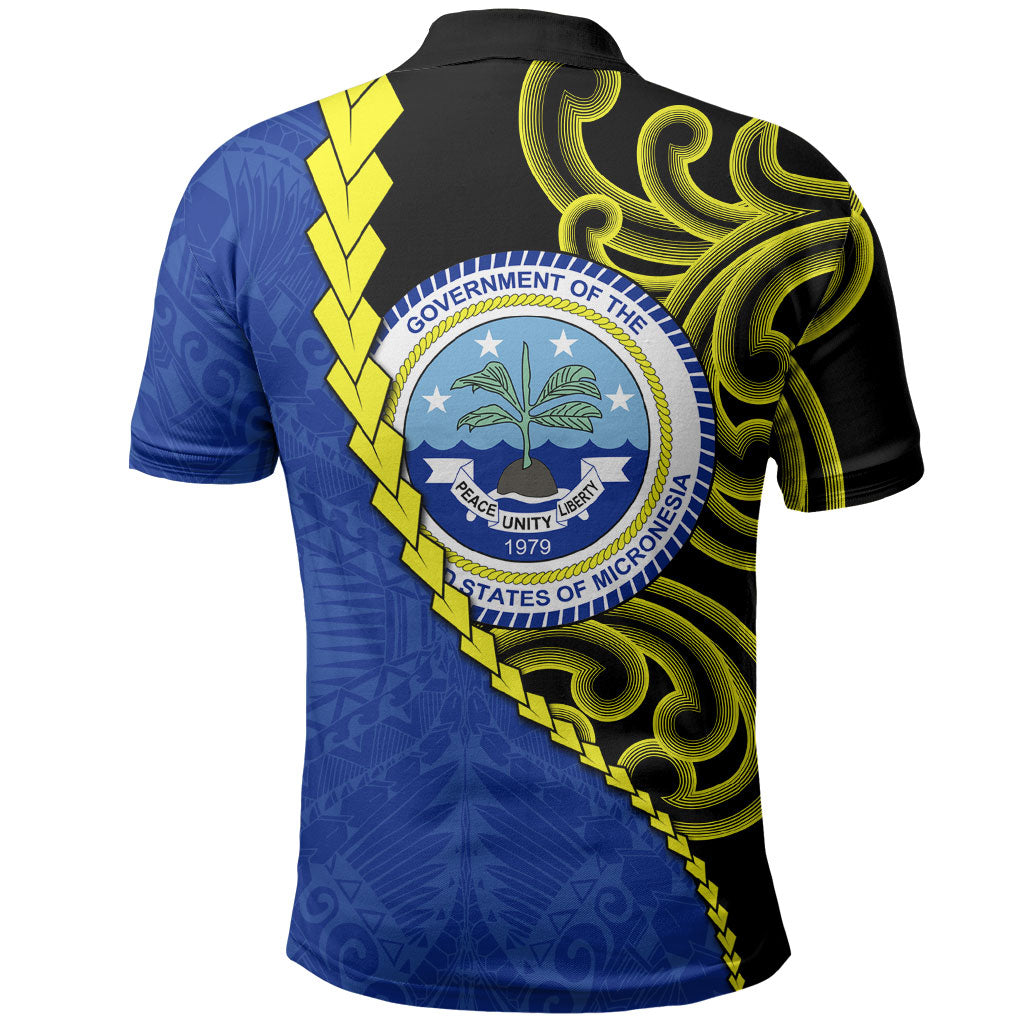 Federated States Of Micronesia FSM Polo Shirt Pacific Islander Tribal Swirl Geometric Pattern TS04 - Polynesian Pride