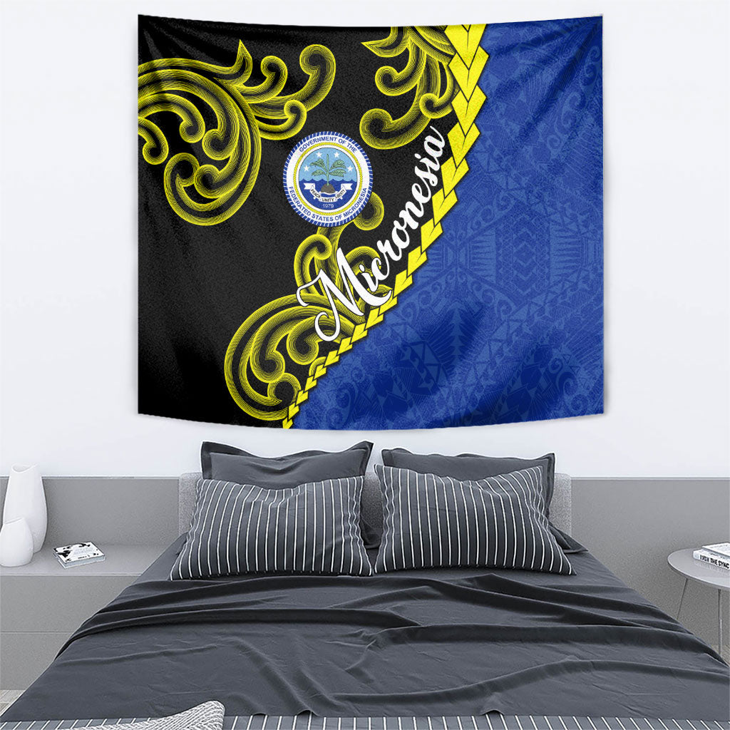 Federated States Of Micronesia FSM Tapestry Pacific Islander Tribal Swirl Geometric Pattern TS04 - Polynesian Pride