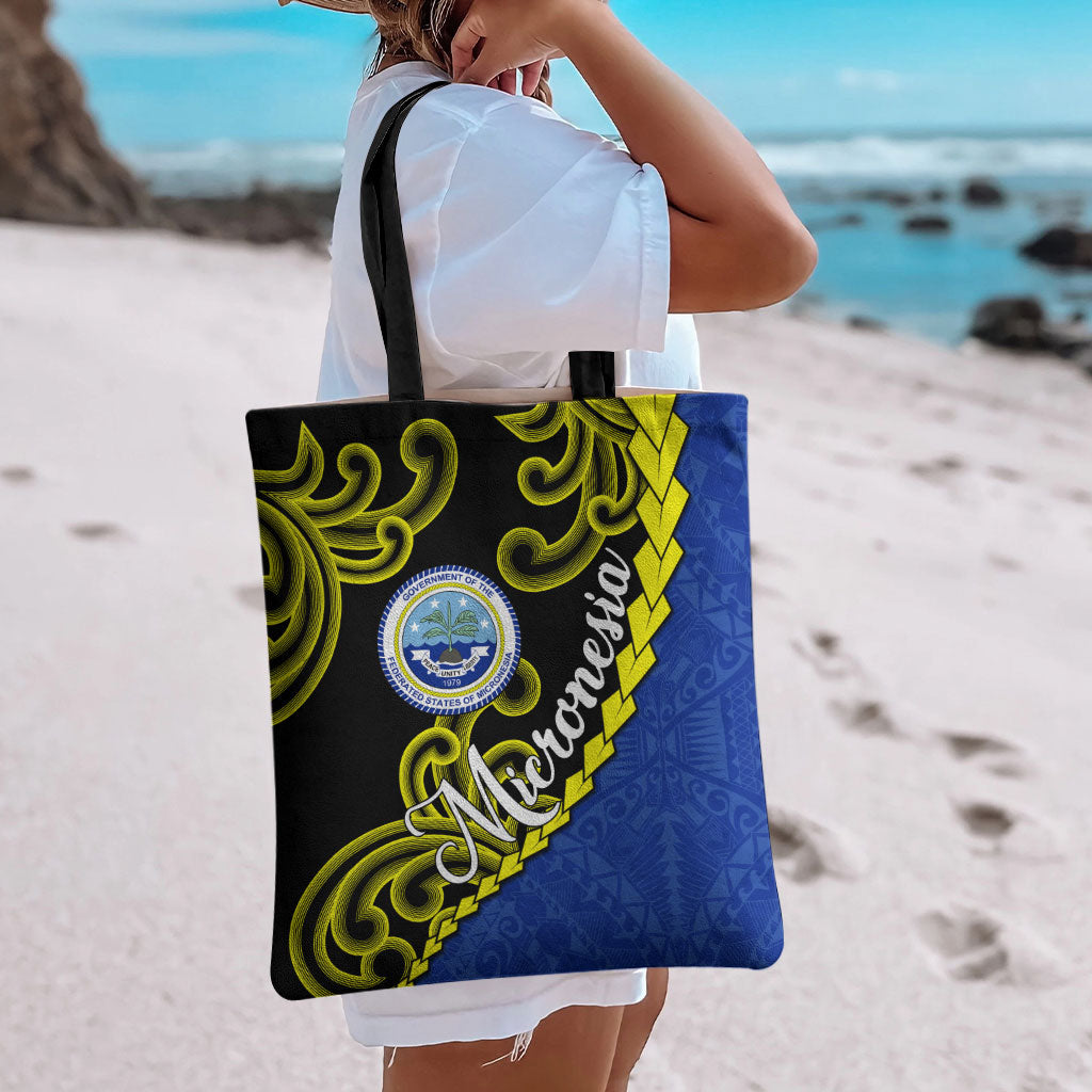 Federated States Of Micronesia FSM Tote Bag Pacific Islander Tribal Swirl Geometric Pattern TS04 - Polynesian Pride