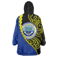 Federated States Of Micronesia FSM Wearable Blanket Hoodie Pacific Islander Tribal Swirl Geometric Pattern TS04 - Polynesian Pride