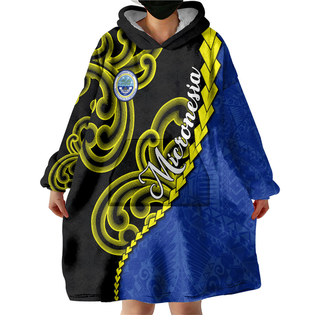 Federated States Of Micronesia FSM Wearable Blanket Hoodie Pacific Islander Tribal Swirl Geometric Pattern TS04 - Polynesian Pride