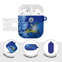 Micronesia Sea Turtle AirPods Case Federated States Of Micronesia Tribal Floral Pattern TS04 - Polynesian Pride