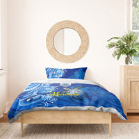 Micronesia Sea Turtle Bedding Set Federated States Of Micronesia Tribal Floral Pattern