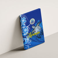 Micronesia Sea Turtle Canvas Wall Art Federated States Of Micronesia Tribal Floral Pattern TS04 - Polynesian Pride
