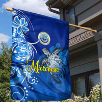 Micronesia Sea Turtle Garden Flag Federated States Of Micronesia Tribal Floral Pattern