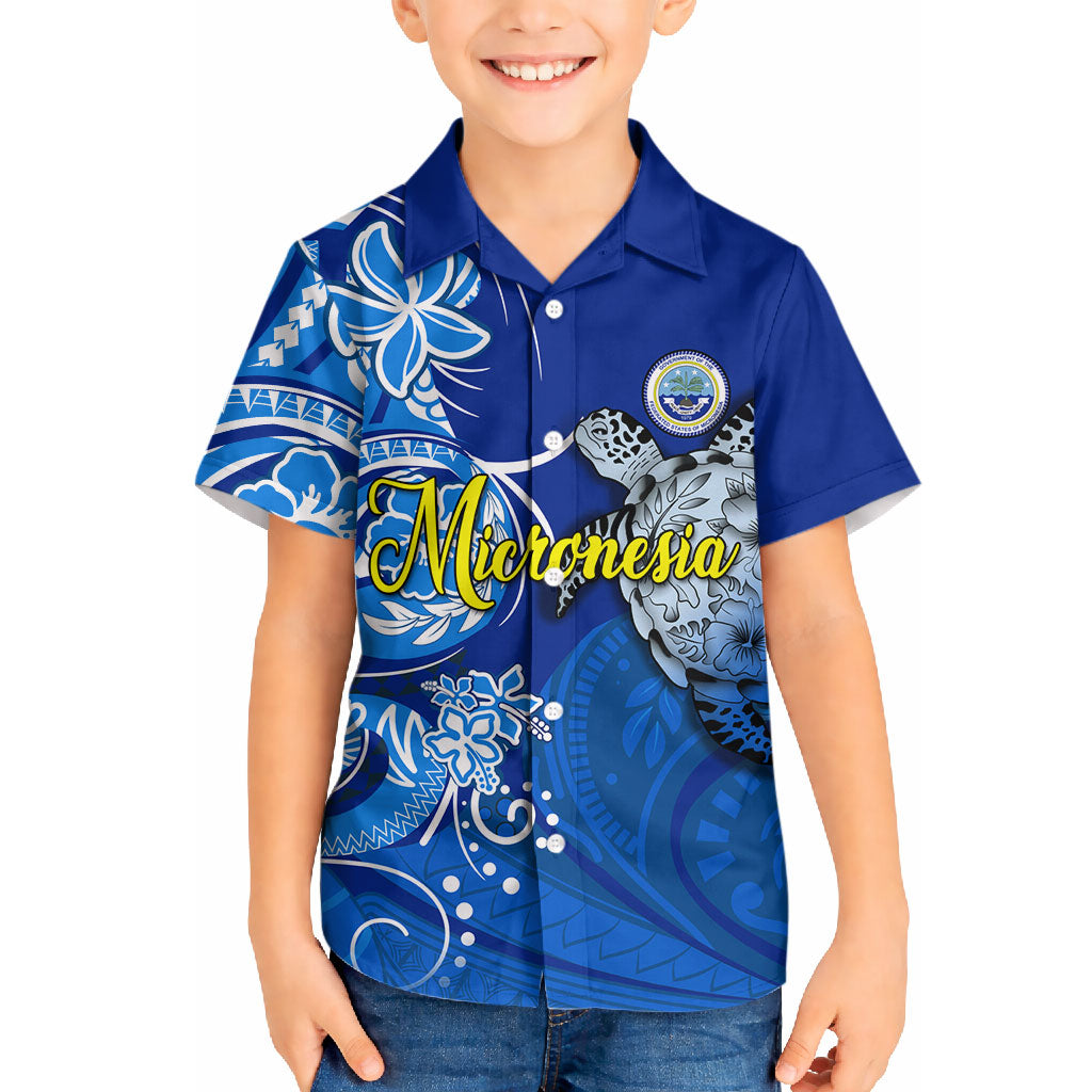 Micronesia Sea Turtle Hawaiian Shirt Federated States Of Micronesia Tribal Floral Pattern TS04 - Polynesian Pride