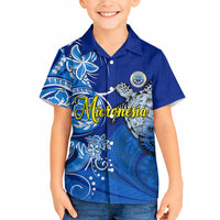 Micronesia Sea Turtle Hawaiian Shirt Federated States Of Micronesia Tribal Floral Pattern TS04 - Polynesian Pride