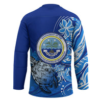 Micronesia Sea Turtle Hockey Jersey Federated States Of Micronesia Tribal Floral Pattern TS04 - Polynesian Pride
