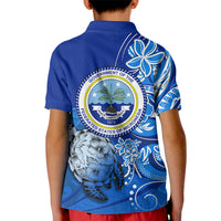Micronesia Sea Turtle Kid Polo Shirt Federated States Of Micronesia Tribal Floral Pattern TS04 - Polynesian Pride